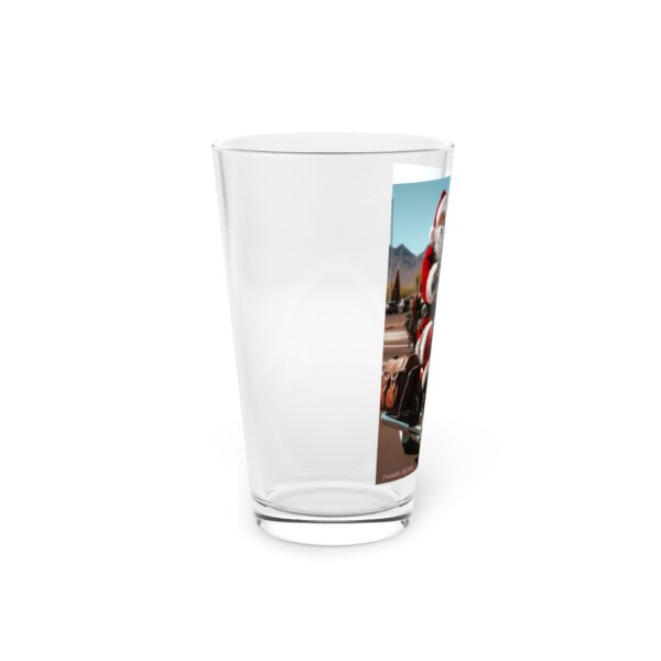 Santa Biker Pint Glass - Image 2