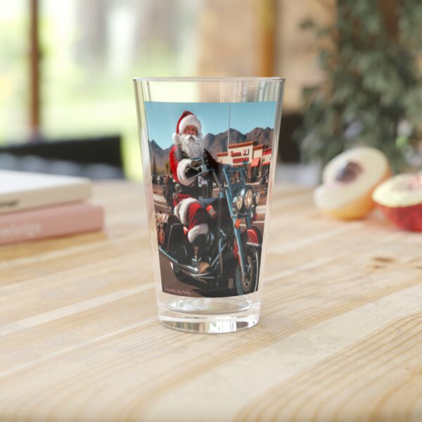 Santa Biker Pint Glass - Image 5