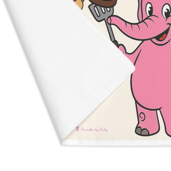 Pinky the Elephant Placemat   18x14 Cotton Table Mat with Original Artwork - Image 3