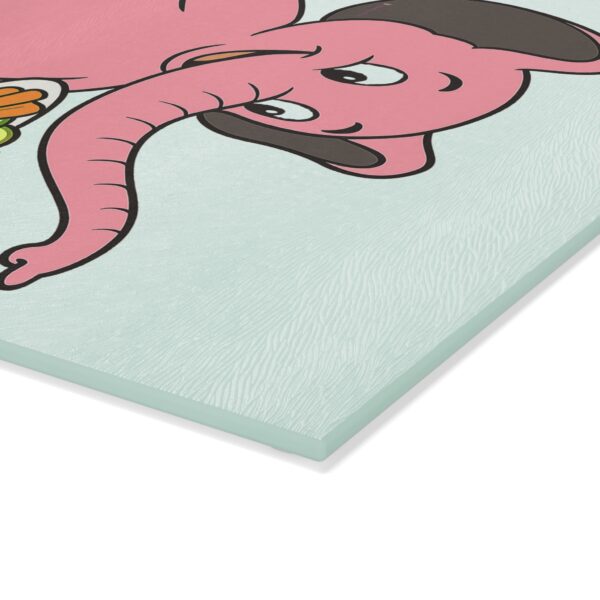 Preppin'  with Pinky    Retro Elephant Glass Cutting Board in Two Sizes - Image 3