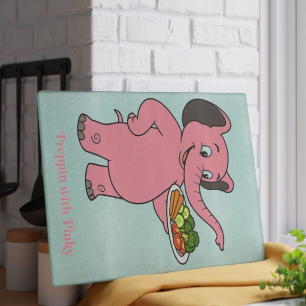 Preppin'  with Pinky    Retro Elephant Glass Cutting Board in Two Sizes - Image 7